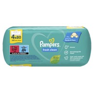 PAMPERS Fresh Clean vlažne maramice 4 x 80 kom
