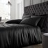 CATHERINE LANSFIELD Satenska posteljina Silky Soft za bračni krevet 200x200 cm Crna