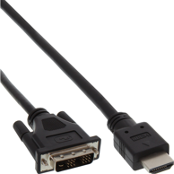INLINE HDMI na DVI adapter 17658E, 0,3 m, crni