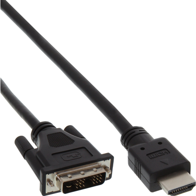 INLINE HDMI na DVI adapter 17658E, 0,3 m, crni