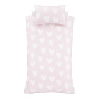 CATHERINE LANSFIELD Flanelska dječja posteljina za bračni krevet 200x200 cm Hearts ružičasta