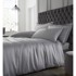 CATHERINE LANSFIELD Posteljina Silky Soft satenska za bračni krevet/za produženi krevet 230x220 cm siva