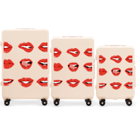 WINGS Set kofera LIPS, 3 kom, ABS+, prljavo bijela