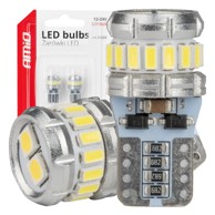AMIO LED žarulja T10 W5W, CANBUS, 18xSMD 3014/3030, 12V/24V, bijela
