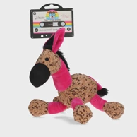 RETRO DOG Magarac, igračka za pse, S, 20 x 25 cm, roza