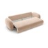 COSMOPOLITAN DESIGN Bež baršunasti sklopiva/s prostorom za odlaganje sofa 262 cm Tonale, 262x105x88 cm