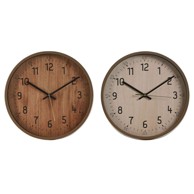 HOME ESPRIT Zidni sat, 30 x 4 x 30 cm (2 kom.), PVC, drvo, smeđi, prirodni