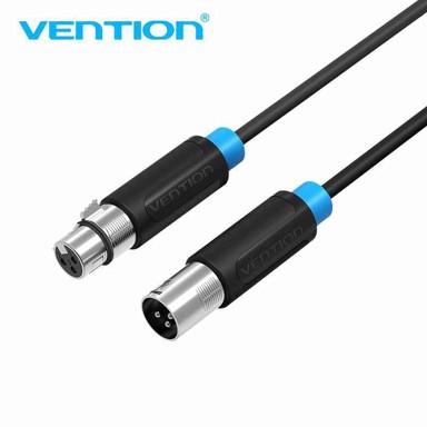 VENTION XLR produžni audio kabel, M na Ž, 5 m, crni