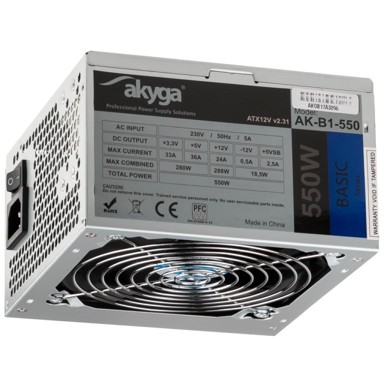 AKYGA Napajanje AK-B1-550, 550W, 20+4 pin ATX