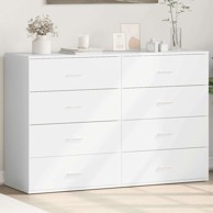 Komoda 2 kom 60 x 39 x 80 cm, od konstruiranog drva, bijela