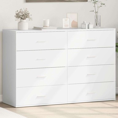 Komoda 2 kom 60 x 39 x 80 cm, od konstruiranog drva, bijela