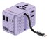 VERBATIM Putni adapter CHARGE N TRAVEL, 100 W, ljubičasti