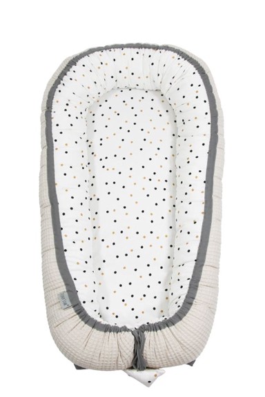 Gnijezdo za bebe, Cotton-Waffel Confetti, bež