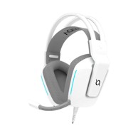 NIKCORP žične gaming slušalice 7.1 s DAC sustavom i RGB osvjetljenjem, bijele