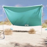 Nadstrešnica za plažu s pješčanim sidrima, zelena, 304 x 300 cm