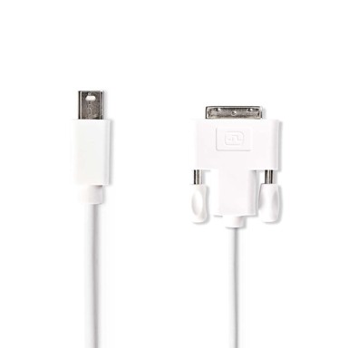 NEDIS Mini DisplayPort 1.2 – DVI-D kabel, 24 + 1 pin, 21,6 Gbit/s, 2 m, bijeli