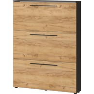 GERMANIA Tamnosivi preklopni ormarić za cipele u dekoru hrasta Wildomar