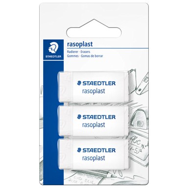 STAEDTLER Gumica Rasoplast B30, 526B3 BK3D, 3 kom