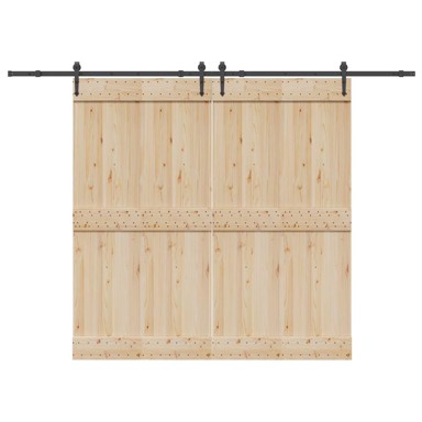 Pribor za klizna vrata 152,5 cm čelični crni