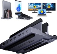 QUUGE Priključna stanica za prijenosno računalo, 7 u 1, 2 x HDMI 4K, 2 x USB 3.0, 100 W PD, RJ45