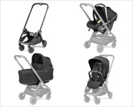 STOKKE Kolica 3u1 City Loop Lounge, crna