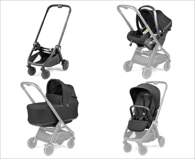 STOKKE Kolica 3u1 City Loop Lounge, crna
