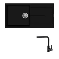 CARYSIL Set sudopera i slavine Enigma, crna