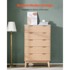 VEVOR Komoda s 5 ladica, 39.9 x 74.9 x 121.9 cm, svijetlo drvo