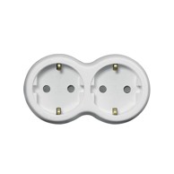 COMMEL Razdjelnik 2-struki 16A, bijelo-siva