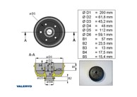 VALERYD Doboš 200×50 5×112 za AL-KO tum-ležaj 1090006