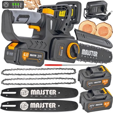 MAJSTER POLSKA Komplet bežične lančane pile 20V 30 cm 2x4Ah