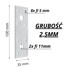 Ravni građevinski spoj za stolariju, 100 x 35 x 2,5 mm, 10 kom., pocinčani