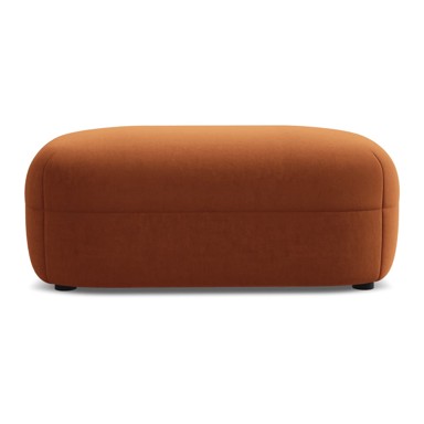 MAKAMII Narančasti baršunast tabure Moana