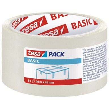 TESA Ljepljiva traka, Basic Hot Melt, 45 mm x 40 m, prozirna