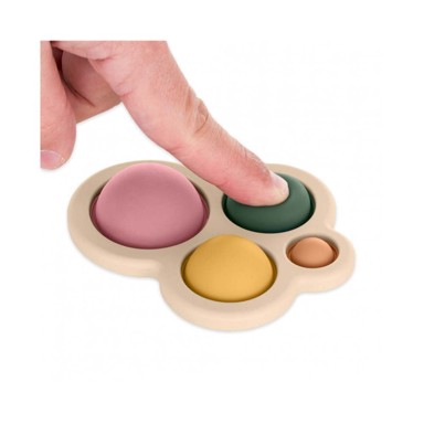 PETITEMARS Silikonski senzorni Pop it Chill out 6 m+, Dusty Rose