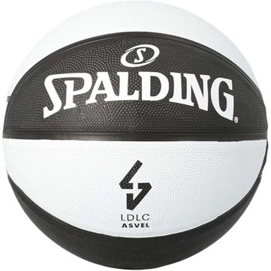 SPALDING Košarkaška lopta Asvel Sz7, sintetska, bijelo-crna