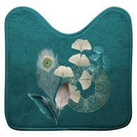 DOUCEUR D'INTÉRIEUR Tirkizna kupaonska prostirka za WC 45x45 cm Ginkoblue