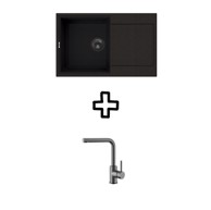 ELLECI Set Easy 300 + slavina Zora PVD, Nero/Grafit