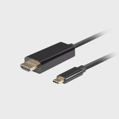 LANBERG USB-C na HDMI kabel, 1m, 4K, 60Hz, crni