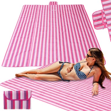 Prostirka za plažu, 200x200cm, roza