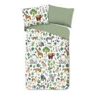 GOOD MORNING Pamučna dječja posteljina za krevet za jednu osobu 140x200 cm Samba zelena