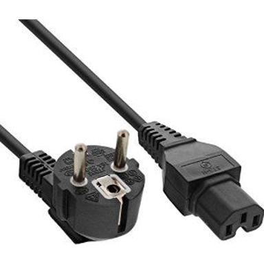INLINE Kabel za napajanje 16810E, CEE7/7-C15, 3 m, crna