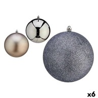 KRIST+ Set božićnih kuglica, 6 kom, plastika, srebrne