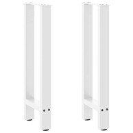 Noge za konzolni stol bijele 2 kom 28 x (72-73) cm čelik - Bijela 28 x (72-73) cm