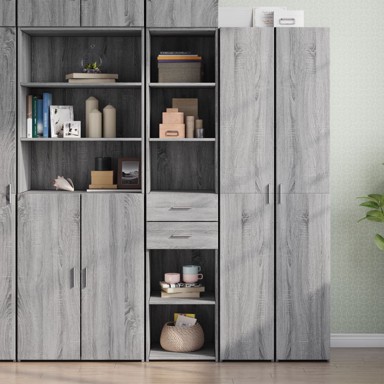 Visoka komoda boja hrasta 40x42,5x185 cm od konstruiranog drva