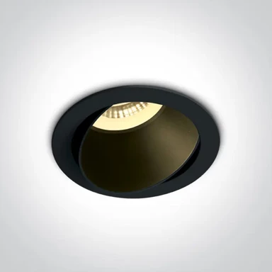 ONE LIGHT Ugradbena svjetiljka 1×gu10/10w/mr16/230v ip20 crna/crna dm11105m/b/b