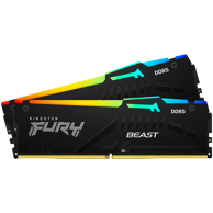 KINGSTON RAM memorija Fury Beast, 64GB (2x32GB), DDR5-6400, CL32, DIMM, crna, RGB