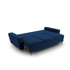 COSMOPOLITAN DESIGN Plava baršunasti sklopiva/s prostorom za odlaganje sofa 235 cm Kyoto, 235x100x88 cm