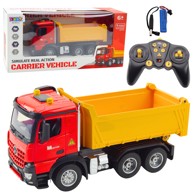 Kamion kiper na daljinsko upravljanje, 2.4G, sa zvučnim efektima, žuto/crveni