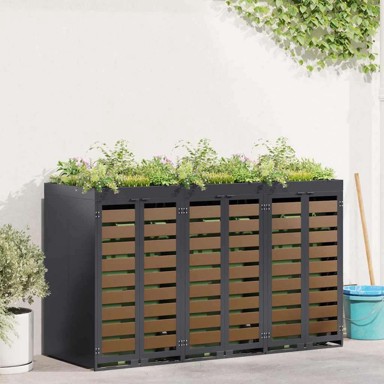 Skladištenje kanti za 3 kante Antracit 340 x 77.5 x 115.5 cm